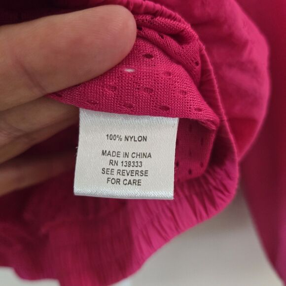 Prince Jacket Girls Size 10/12 Pink Track Jacket Full Zip Baseline Windbreaker - Picture 6 of 9